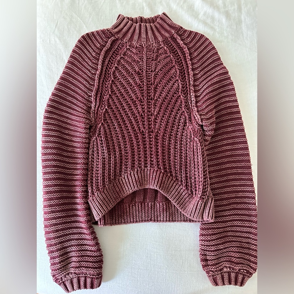 Free People Mock Neck Knitted Sweater